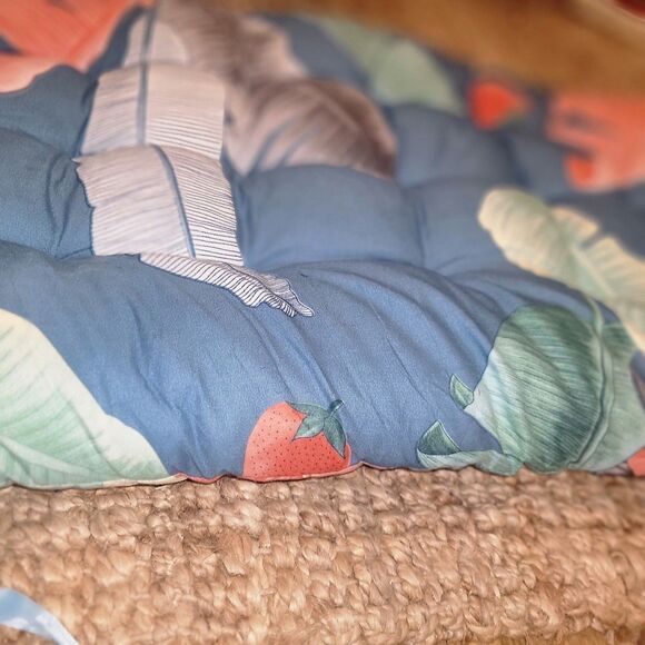 Tropic Floral Indoor/Outdoor Chaise Lounge Cushion with Ties & Top Wrap *Plush* - Picture 9 of 14